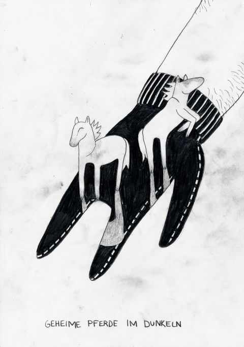 Eden Nael Liedtke, Geheime Pferde im Dunkeln; Courtesy: REHBEIN Galerie und Eden Nael Liedtke